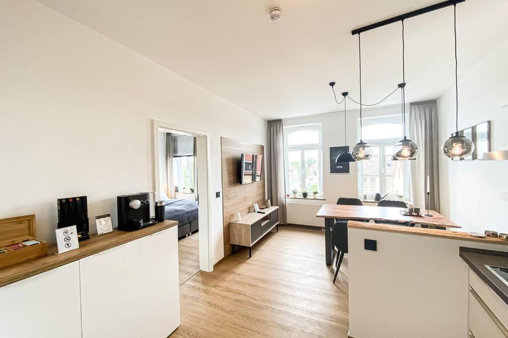 Luxus-Apartment In Leipzig Mit Privat-Parkplatz Luaran gambar