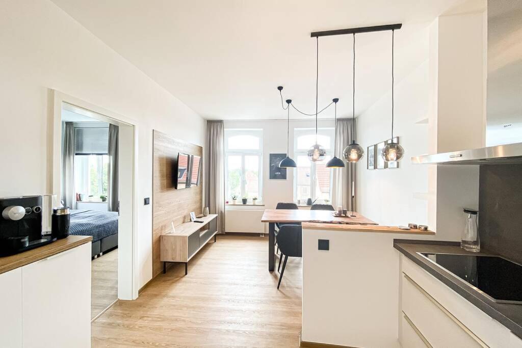 Luxus-Apartment In Leipzig Mit Privat-Parkplatz Luaran gambar